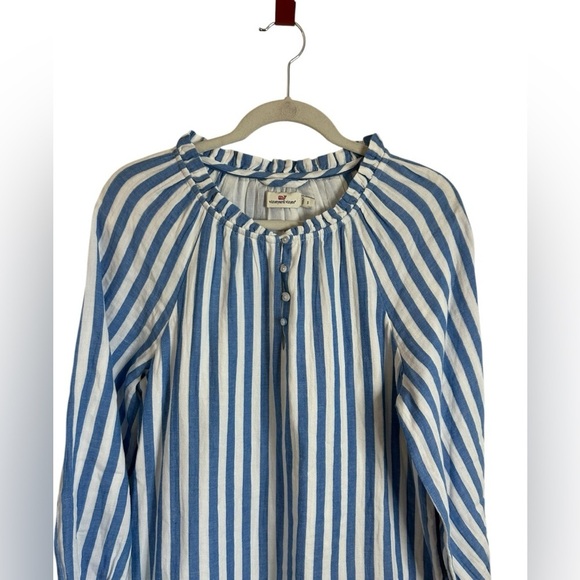 Vineyard Vines Blue White Striped Double Gauze Nautical Dress 100% Cotton Small - Picture 5 of 10